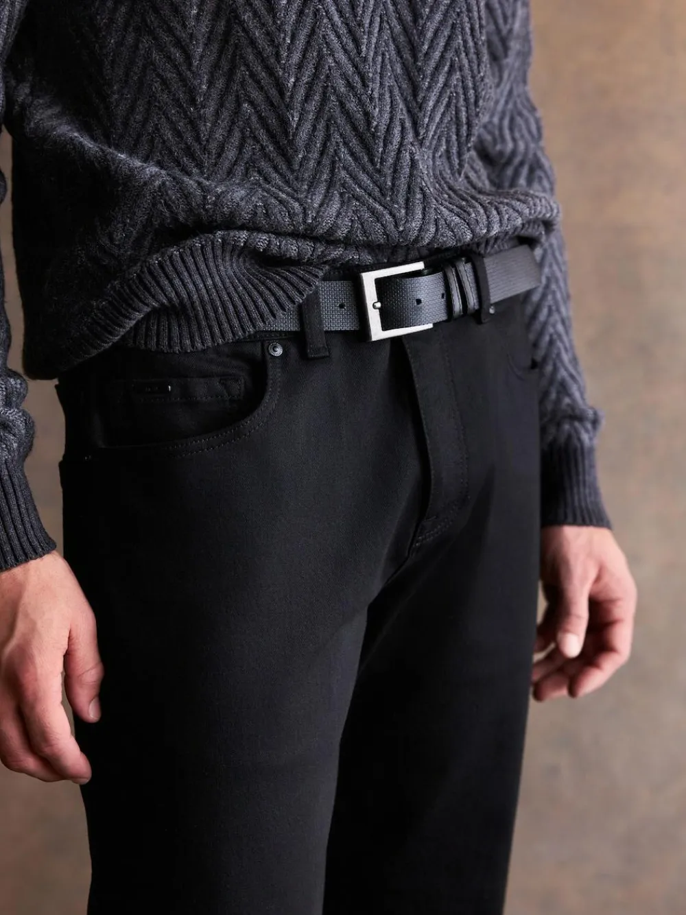 Next Straight Fit Signature Belted Jeans^ Jeans|Jeans