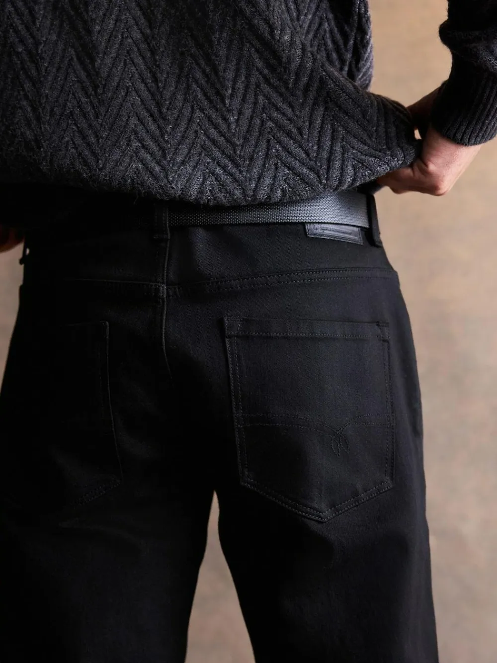 Next Straight Fit Signature Belted Jeans^ Jeans|Jeans