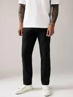 Next Black Straight Fit Stretch Chinos Trousers^ Nightwear|Pants & Chinos