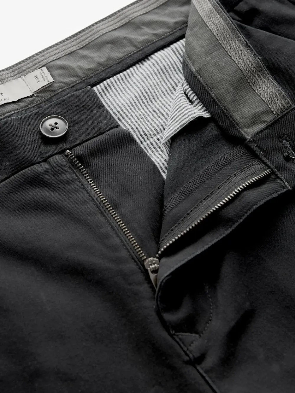 Next Black Straight Fit Stretch Chinos Trousers^ Nightwear|Pants & Chinos