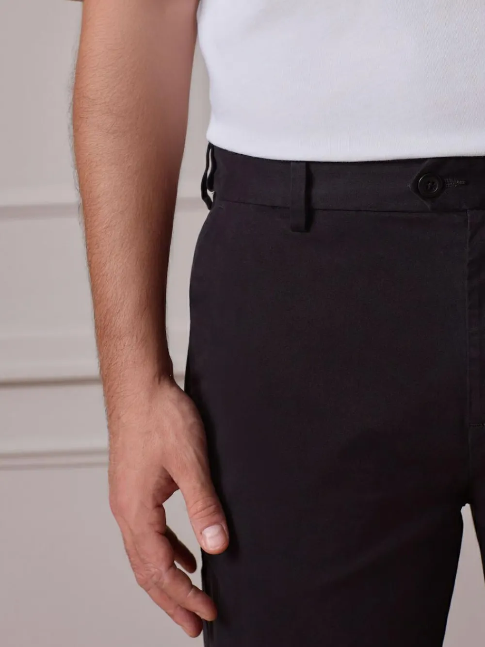 Sale Next Straight Fit Ultimate Chino Trousers Black