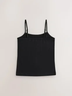 Hot Next Black Strappy Cami Vests 3 Pack (1.5-16yrs)