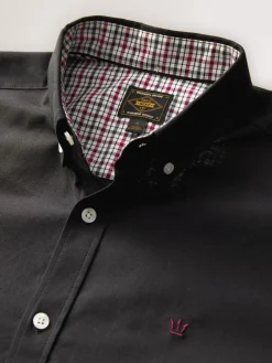 Next Black Stretch Oxford Long Sleeve Shirt^ Shirts