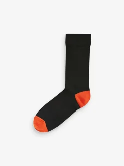 Clearance Next Black Stripe 7 Pack Mens Cotton Rich Socks