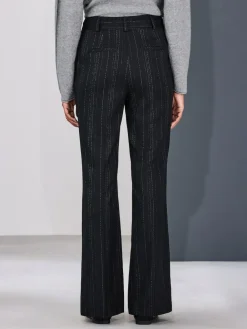 Clearance Next Black Striped Flared Trousers