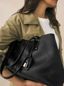 Next Black Structured Tote Bag^Women Bags
