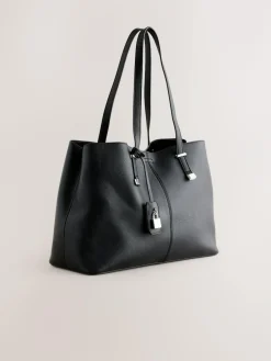 Next Black Structured Tote Bag^Women Bags