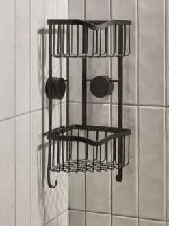 Next Black Suction Corner Shower Caddy^ Bathroom Accessories