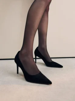 Next Extra Wide Fit Leather Mid Court Shoes^Women Heels