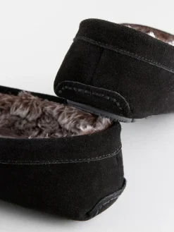 Next Suede Faux Fur Lined Moccasin Slippers^ Slippers|Slippers