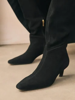 Next Forever Comfort® Knee High Chisel Toe Heeled Boots^Women Wide Fit & Extra Wide Fit