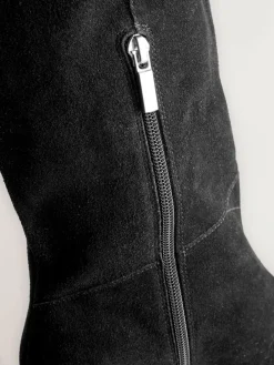 Next Forever Comfort® Knee High Chisel Toe Heeled Boots^Women Wide Fit & Extra Wide Fit