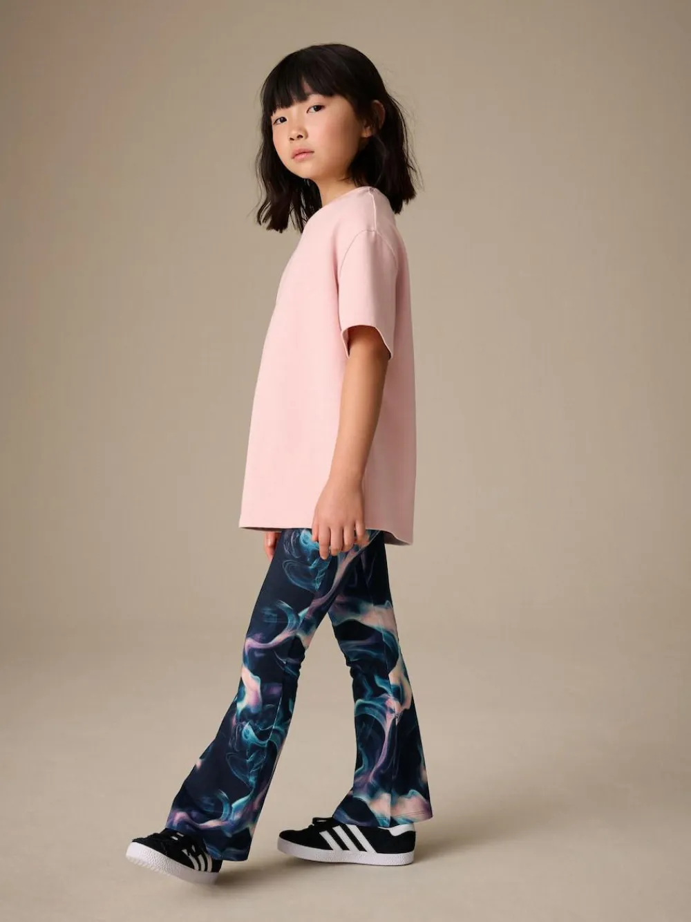 Sale Next Flare Leggings (3-16yrs) Black Swirl