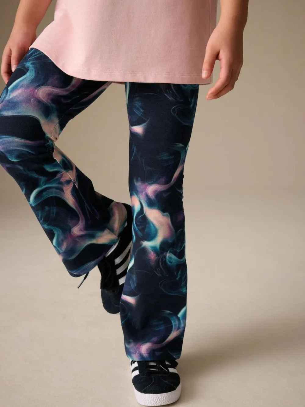 Sale Next Flare Leggings (3-16yrs) Black Swirl