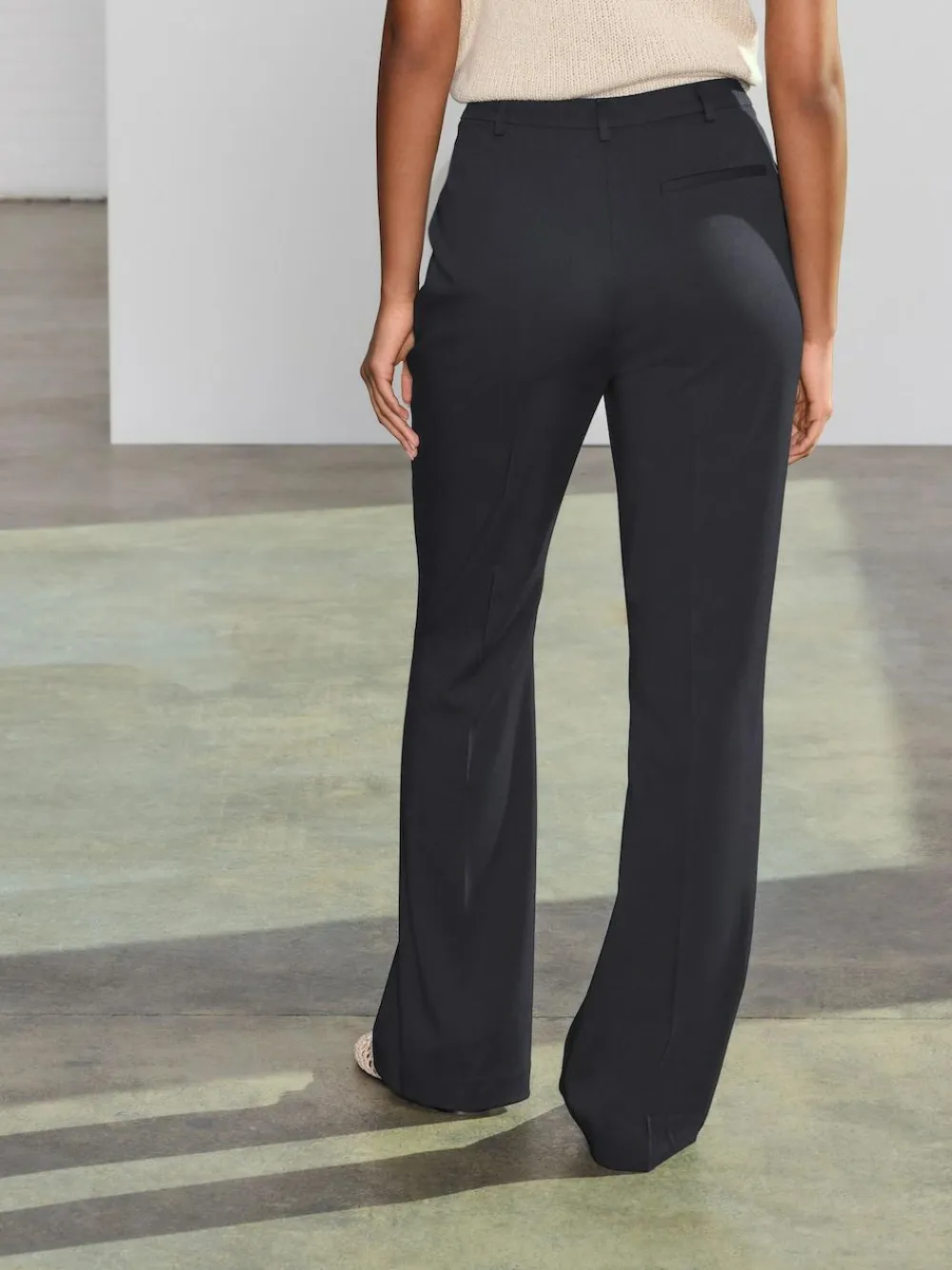 Next Black Tailored Bootcut Trousers^Women Pants