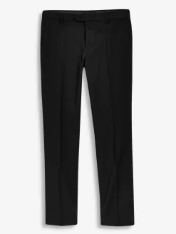 Online Next Tailored Fit Stretch Smart Trousers Black