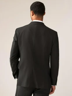 Next Black Tailored Fit Tailored Fit Wool Blend Motionflex Suit Jacket^ Black Suits
