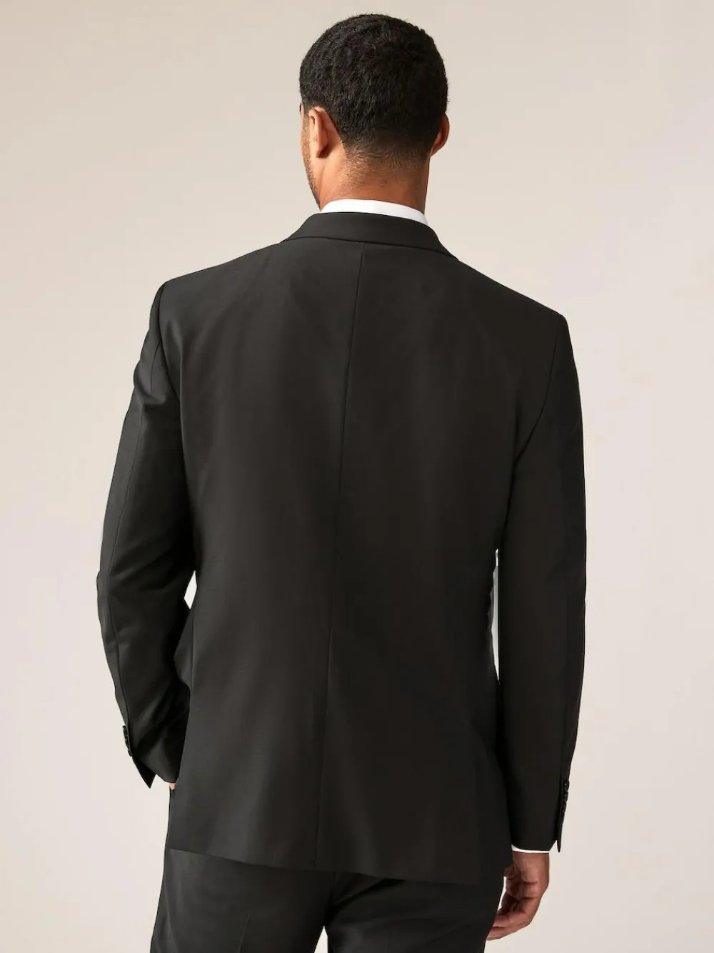Next Black Tailored Fit Tailored Fit Wool Blend Motionflex Suit Jacket^ Black Suits