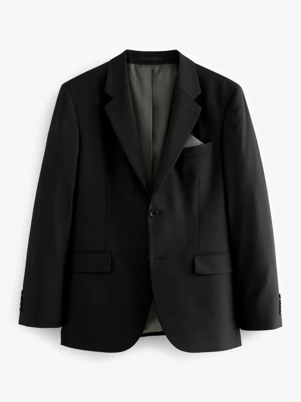Next Black Tailored Fit Tailored Fit Wool Blend Motionflex Suit Jacket^ Black Suits