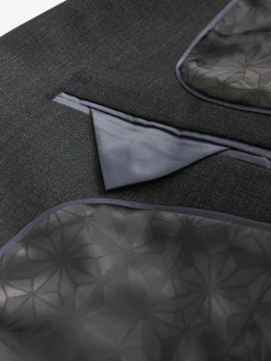 Discount Next Tailored Fit Textured Wool Blend Suit Jacket Black