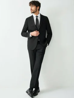 Next Tailored Fit Textured Suit Jacket^ Blazers & Formal Jackets|Black Suits