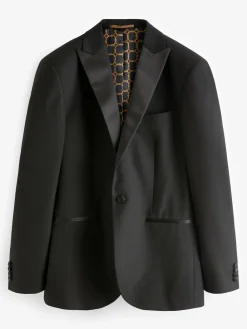 Next Black Tailored Fit Tuxedo Suit Jacket^ Blazers & Formal Jackets|Black Suits