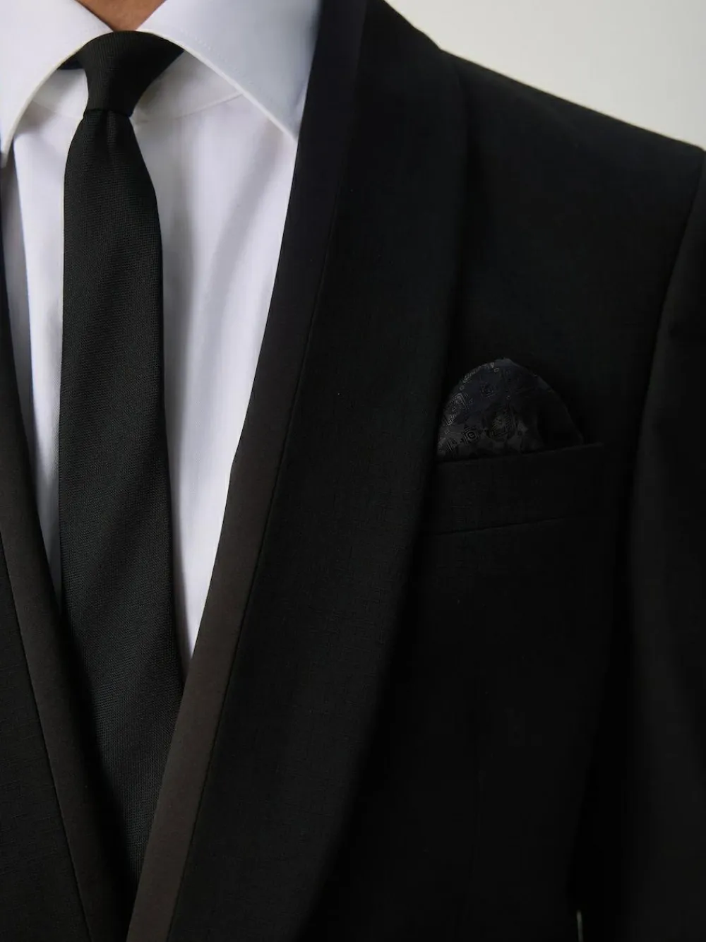 Next Black Tailored Fit Tuxedo Suit Jacket^ Black Suits