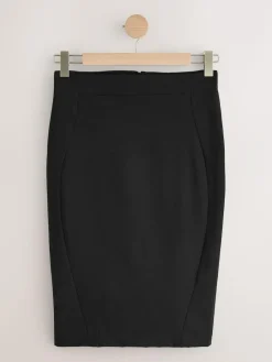 New Next Tailored Pencil Skirt With Wool Black