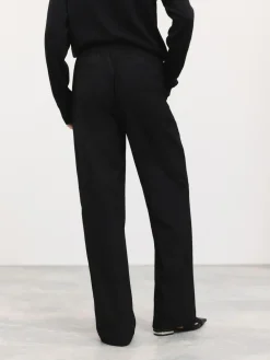 New Next Tailored Wide Leg Trousers With Wool Black