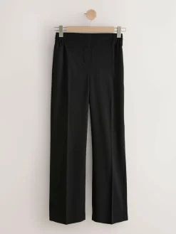 New Next Tailored Wide Leg Trousers With Wool Black