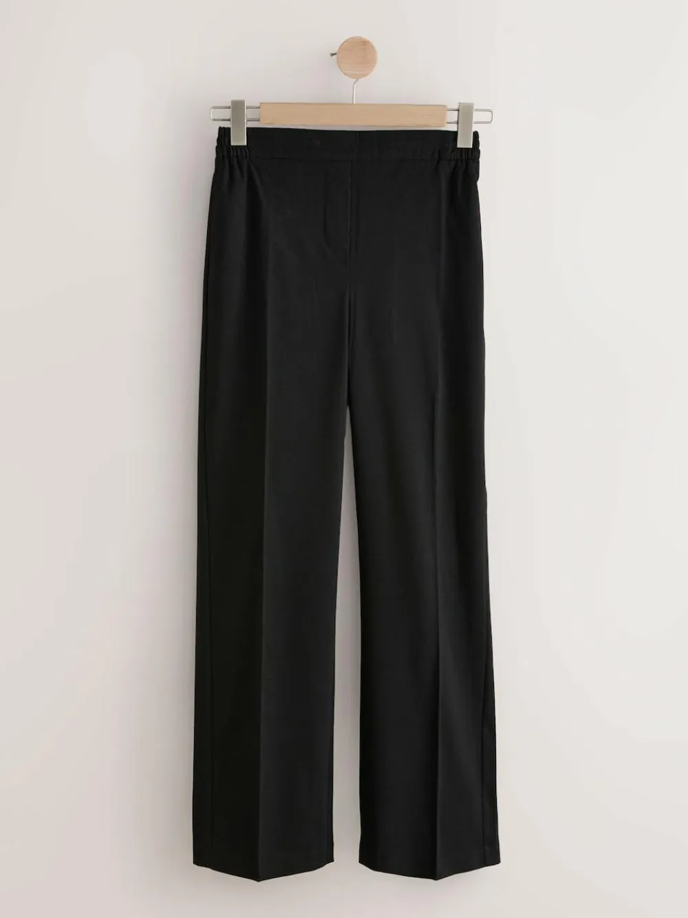 New Next Tailored Wide Leg Trousers With Wool Black