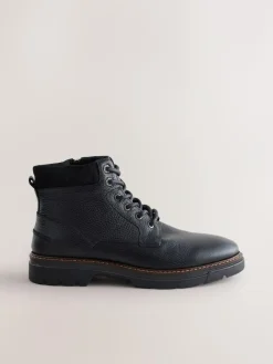 Best Next Tall Leather Zip-Up Boots Black