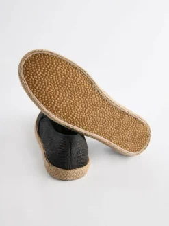 Best Next Textured Espadrilles Black