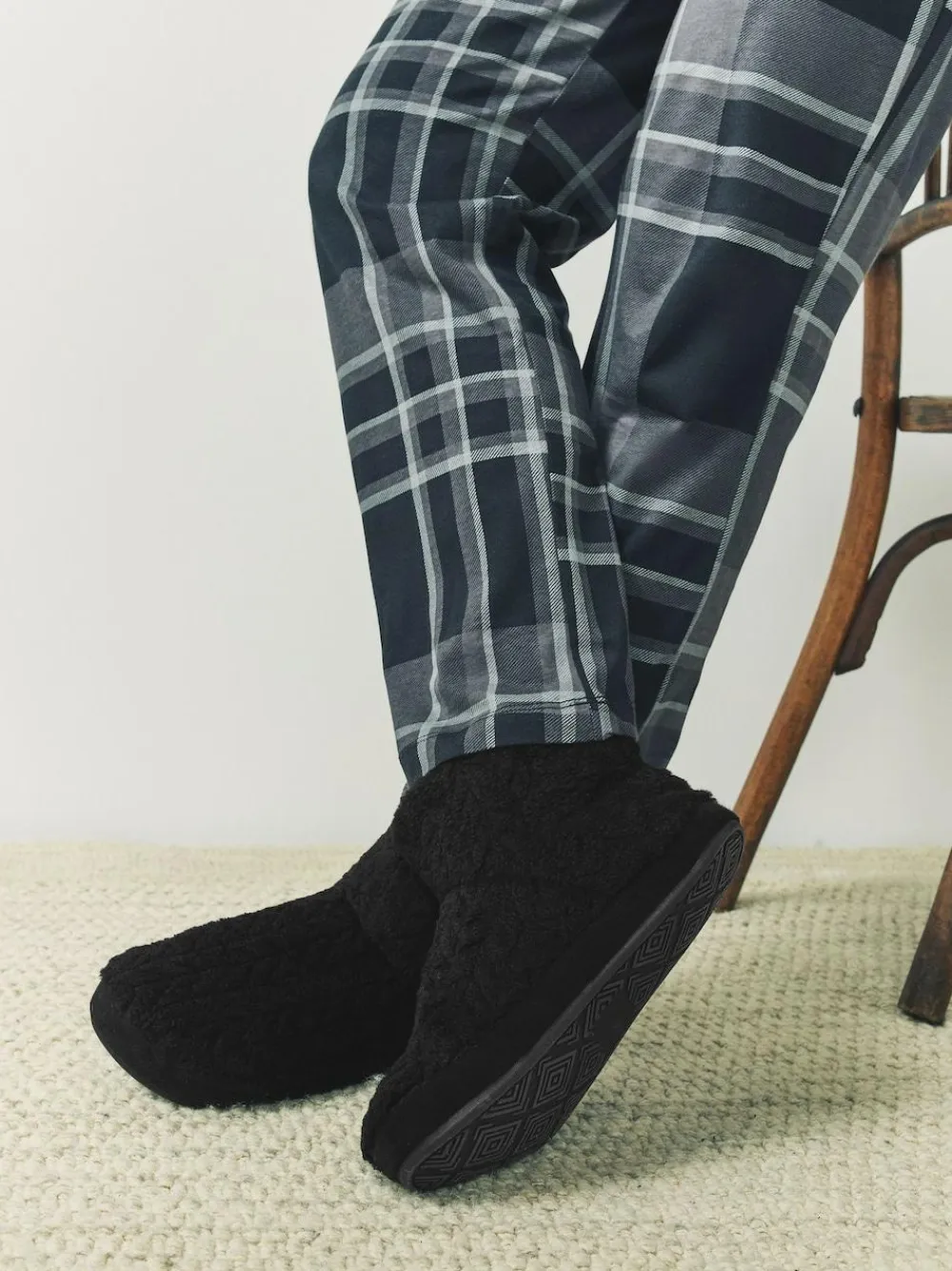 Next Textured Fleece Boot Slippers^ Slippers|Slippers