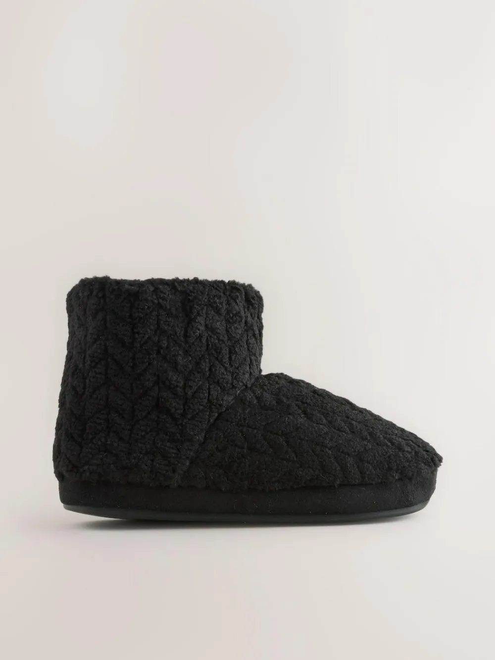 Next Textured Fleece Boot Slippers^ Slippers|Slippers