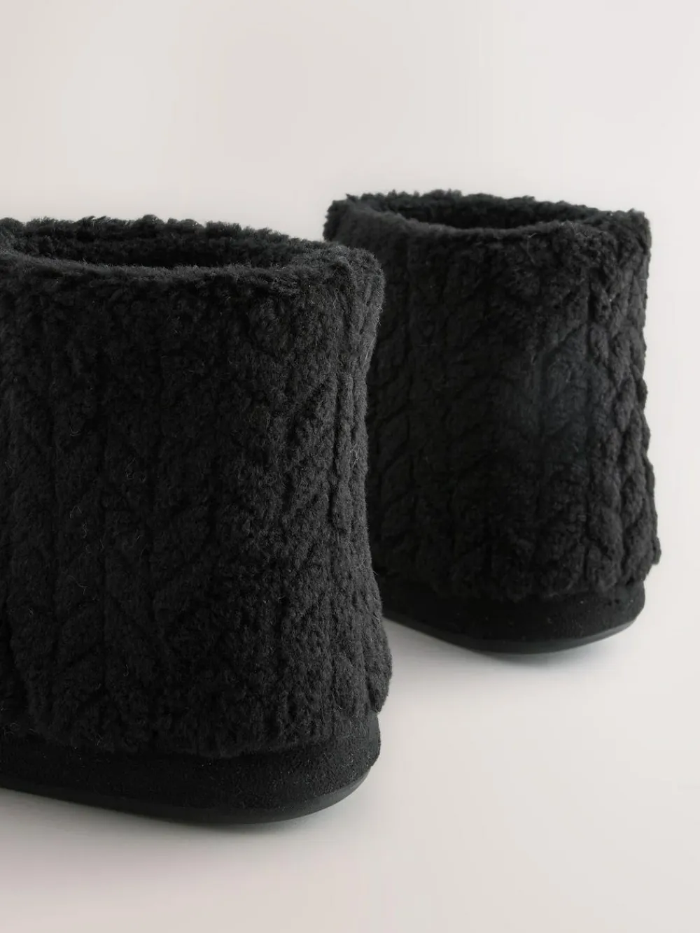 Next Textured Fleece Boot Slippers^ Slippers|Slippers