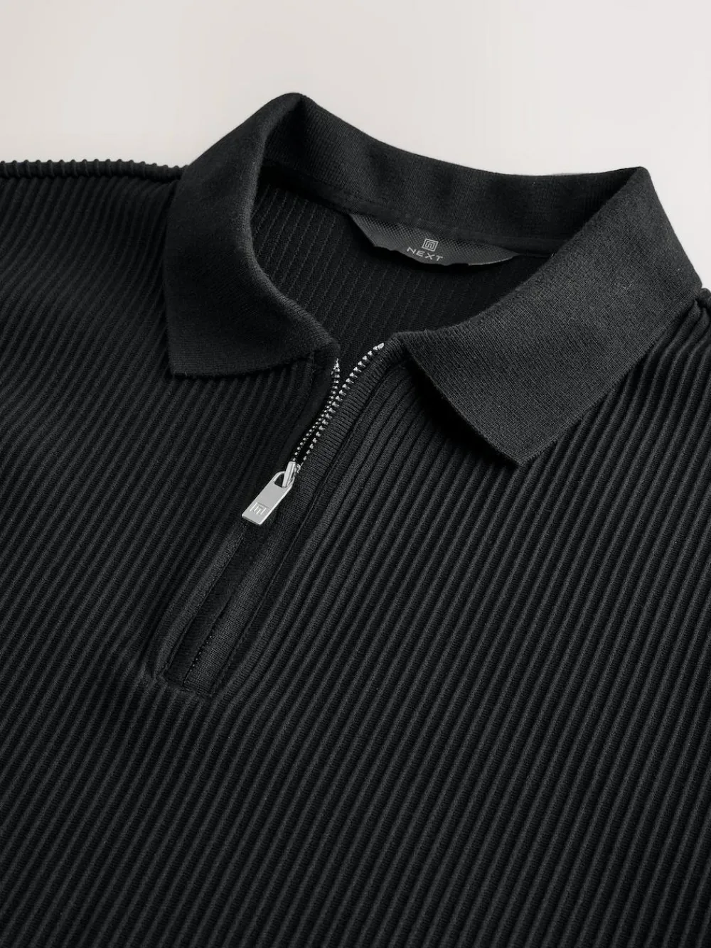 Next Textured Smart Zip Neck Polo Shirt^ Tops & T-Shirts