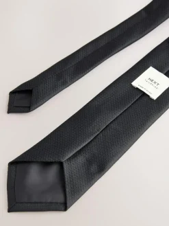 Next Black Textured Tie