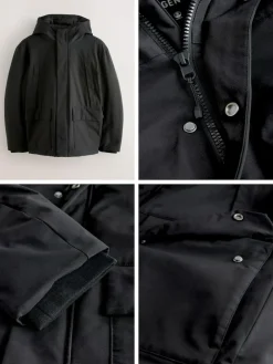 Next ThermoGen Parka Jacket with Borg Lining Black
