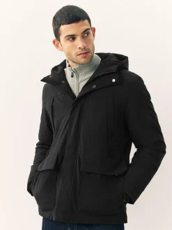 Next ThermoGen Parka Jacket with Borg Lining Black