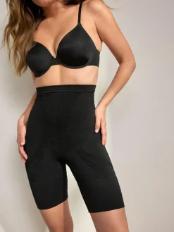 New Next Thigh Smoother Short Seamless Firm Tummy Control Shaping Briefs Black