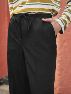 Next Black Tie Waist Wide Leg Trousers^Women Suits & Tailoring