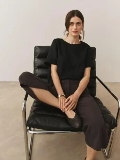 Online Next Black T-Shirt With Linen