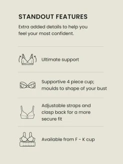 Best Next Ultimate Support F-K Underwired Bikini Top Black