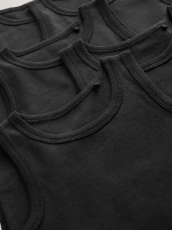 Best Next Black Vests 5 Pack (1.5-16yrs)