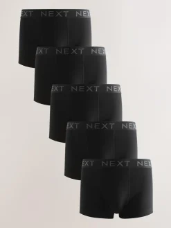 Sale Next Black Waistband Hipster Boxers 5 Pack