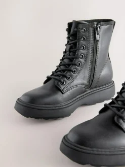 Discount Next Warm Lined Lace-Up Ankle Boots Black