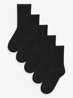 Online Next Warm Thermal Cotton Rich Socks 5 Pack Black
