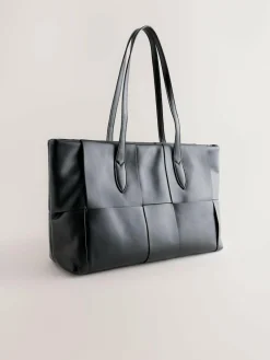Next Black Weave Shoulder Bag^Women Bags