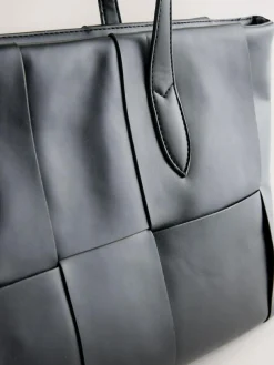 Next Black Weave Shoulder Bag^Women Bags